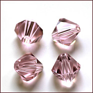 Imitation Austrian Crystal Beads, Grade AAA, Faceted, Bicone, Violet, 3x3mm, Hole: 0.7~0.9mm(SWAR-F022-3x3mm-508)