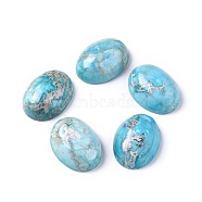 Synthetic Imperial Jasper Cabochons, Oval, Dyed, 18~18.5x13~13.5x6~6.5mm(G-D0006-G02-13)