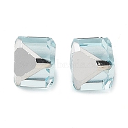 K9 Glass Imitation Austrian Crystal Beads, No Hole, Square, Pale Turquoise, 4x4x4mm(GLAA-P069-01A-263)