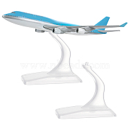 2Pcs Plastic Aircraft Bracket, Tabletop Display Easels for Model Airplane Holder, Clear, 3.6x6x5cm(ODIS-FG0001-82B)