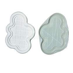 Cloud DIY Quicksand Serving Tray Silicone Molds, Resin Casting Molds, for UV Resin, Epoxy Resin Craft Making, WhiteSmoke, 153x214x18mm, Inner Diameter: 147x210mm(DIY-G109-05B)