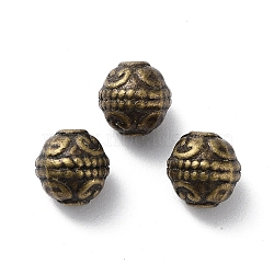 Tibetan Style Alloy Beads, Cadmium Free & Lead Free, Barrel, Antique Bronze, 7.5x8mm, Hole: 1.6mm, about 684pcs/1000g(FIND-Q094-39AB)