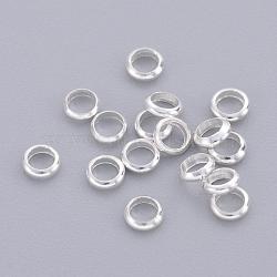 Brass Spacer Beads, Rondelle, Silver Color Plated, 3.5x1mm(X-EC0823.5mm-S)