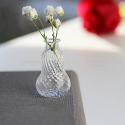 Transparent Miniature Glass Vase Bottles, Micro Landscape Garden Dollhouse Accessories, Photography Props Decorations, Clear, 22x37mm(BOTT-PW0006-04K)