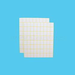 Rectangle Self Adhesive Writable Blank Stickers, Printable Sticker Labels for Laser/Inkjet Printe, White, Rectangle: 16x22mm, about 15 Sheets/Set, 72pcs/Sheet(OFST-PW0016-02)