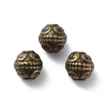 Tibetan Style Alloy Beads, Cadmium Free & Lead Free, Barrel, Antique Bronze, 7.5x8mm, Hole: 1.6mm