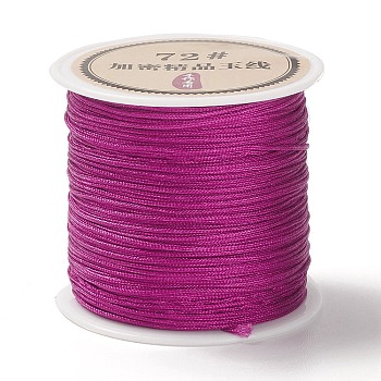 50 Yards Nylon Chinese Knot Cord, Nylon Jewelry Cord for Jewelry Making, Medium Violet Red, 0.8mm