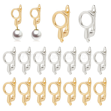 Platinum & Golden Brass Hoop Earring Findings