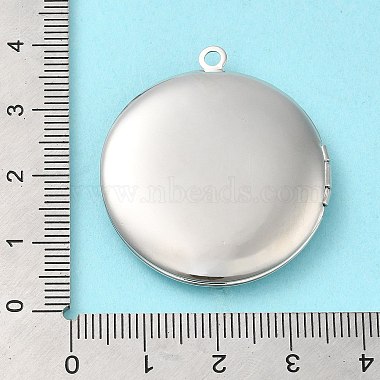 crémaillère en laiton placage pendentifs médaillon(KK-M263-03S)-4