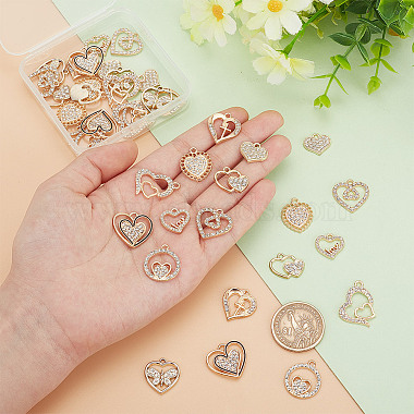 40Pcs 10 Styles Alloy Rhinestone Pendants(ALRI-AR0001-10)-3