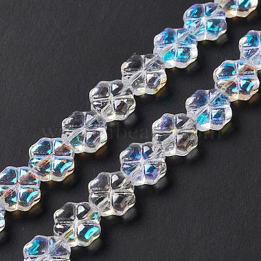 Transparent Electroplate Glass Beads Strands(EGLA-E030-01M)-5