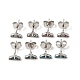 Rhinestone Whale Tail Shape Stud Earrings with 316 Surgical Stainless Steel Pins(EJEW-A081-07P)-1