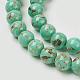 Chapelets de perles de coquillage de mer et turquoise synthétique(G-G758-07-4mm)-3