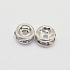 Rack Plating Rondelle Brass Grade A Rhinestone Spacer Beads(X-RB-D300-S)-2
