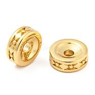 Rack Plating Eco-Friendly Brass Beads, Cadmium Free & Lead Free, Column, Real 18K Gold Plated, 8.5x3mm, Hole: 2mm(KK-M258-01G)
