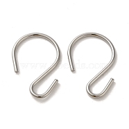 304 Stainless Steel S-Hook Clasp, Stainless Steel Color, 35x23.5x2mm(STAS-C085-03H-P)