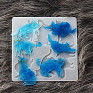 Cat Cabochon DIY Silicone Molds, Resin Casting Molds, for UV Resin, Epoxy Resin Craft Making, White, 134x133x2.5mm, Inner Diameter: 33~58mm(SIMO-R002-03)