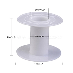 Plastic Spools, Wheel, White, 24x47mm, Hole: 21mm(X-TOOL-R003)