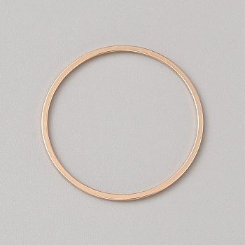 Brass Linking Rings, Ring, for Ear Attachment Accessories, Light Gold, 24x1mm, Inner Diameter: 22mm