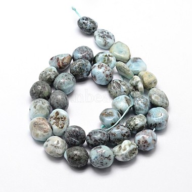 Chapelet de perles de copeaux de larimar naturelles(X-G-E271-128)-2