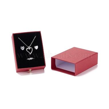 Rectangle Paper Drawer Jewelry Set Box(CON-C011-02C)-3