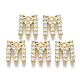 Brass Micro Pave Cubic Zirconia Charms(X-KK-T060-05-M-G-NF)-1