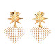 Cubic Zirconia Diamond Stud Earrings(EJEW-N011-58C)-2
