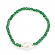 Bracelets extensibles en perles de verre rondes à facettes(BJEW-JB05986)-2