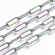 Ion Plating(IP) 304 Stainless Steel Textured Paperclip Chains(CHS-S006-JN954-3)-4