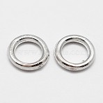 Alloy Soldered Closed Jump Rings, Round, Platinum, 18 Gauge, 7x1mm, Hole: 4.5mm, Inner Diameter: 4mm(X-PALLOY-P119-04P)