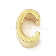 304 Stainless Steel Pendants, Real 24K Gold Plated, Letter C, 8x5.5x4mm, Hole: 1.6mm(STAS-S137-01G-C)