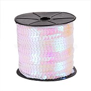 White With AB Color Paillette/Sequins Roll, 6mm in diameter, 100 yards/roll(X-BS319Y)