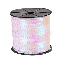 White With AB Color Paillette/Sequins Roll, 6mm in diameter, 100 yards/roll(X-BS319Y)