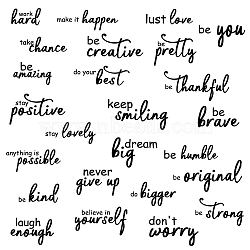 PVC Wall Stickers, for Wall Decoration, Inspiring Quote, Word, 39x98cm(DIY-WH0377-060)