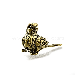 Brass Figurine Statue for Living Room Table Home Decoration, Antique Bronze, Bird, 30.5x15.5x20.5mm(DJEW-Q008-01A-AB)