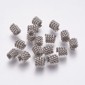 Tarnish Resistant 304 Stainless Steel Beads, Column, Stainless Steel Color, 4.5x6mm, Hole: 2mm