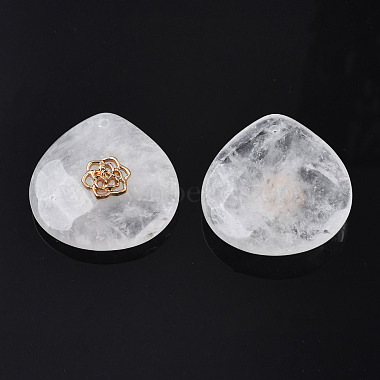 Natural Quartz Crystal Pendant Rhinestone Settings(G-N326-133-01)-4