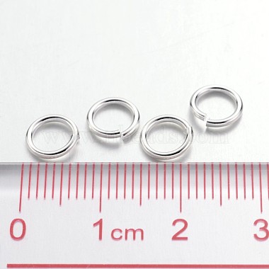 Silver Color Plated Brass Round Jump Ring Jewelry Findings Accessories(X-JRC7MM-S)-3