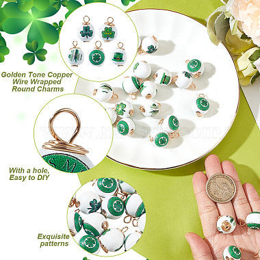 30Pcs Saint Patrick's Day Printed Wood Pendants(FIND-DC0004-82)-5