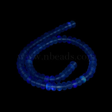 Frosted Transparent Glass Beads Strands(FGLA-M002-01E)-5