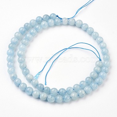 Chapelets de perles en aigue-marine naturelle(G-J376-23-6mm)-2