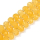 brins de perles d'agate jaune naturelle (teintes et chauffées)(G-H057-A14-03)-1