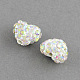 Corazón de arcilla polimérica cuentas Rhinestone del grado A(RB-S024-03)-1