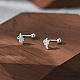 s999 boucles d'oreilles à tige en argent fin(EJEW-A127-04S)-2