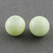 Painted Glass Bead Strands, Baking Paint, Round, Pale Green, 8mm, Hole: 1.3~1.6mm, about 100pcs/strand, 31.4 inch(DGLA-S071-8mm-03)