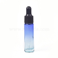 Two Tone Glass Dropper Bottles, with Glass Droppers and Black Cap, Empty Refillable Bottle, Colorful, 9.35cm, Capacity: 10ml(MRMJ-WH0056-89C)