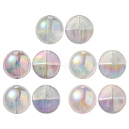 UV Plating Luminous Transparent Acrylic Beads, Glow in The Dark, Round, Mixed Color, 21x21.5x15mm, Hole: 4mm(OACR-P010-05)