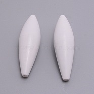 ABS Fishing Rig Floats, Fishing Accessories, for Freshwater Saltwater Fishing, White, 59x18mm, Hole: 1.5mm(FIND-WH0066-56B-03)