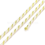 Polycotton Filigree Cord, Braided Rope, with Plastic Reel, for Wall Hanging, Crafts, Gift Wrapping, White, 1.2mm, about 27.34 Yards(25m)/Roll(OCOR-E027-02B-10)