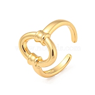 304 Stainless Steel Open Cuff Rings, Golden, Oval, Inner Diameter: 17mm(RJEW-G307-01I)